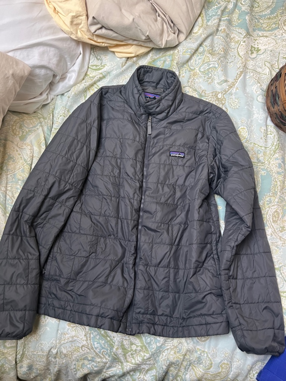 Patagonia Nano Puff Brick Quilted Unisex Jacket/Coat in Gray, Size XXL (16-18)